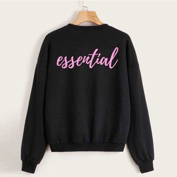 Essential Script Graphic Crewneck Sweatshirt -  Doctors Nurse Law Enforcement - Picture 1 of 3